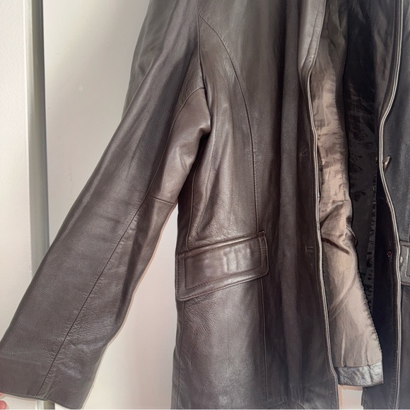 JLC Brown Leather Jacket vintage - Picture 9 of 12